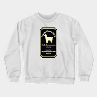 Potion Label: Drama Llama Elixir, Halloween Crewneck Sweatshirt